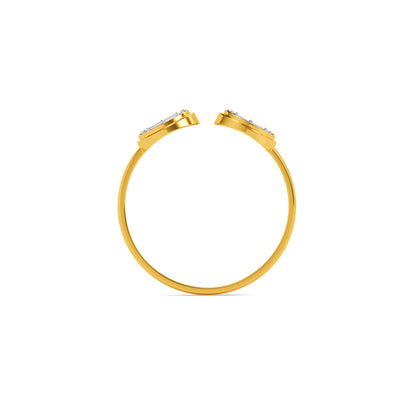 Gold Glossy Oval Lab Grown Diamond Ring (Size 12)