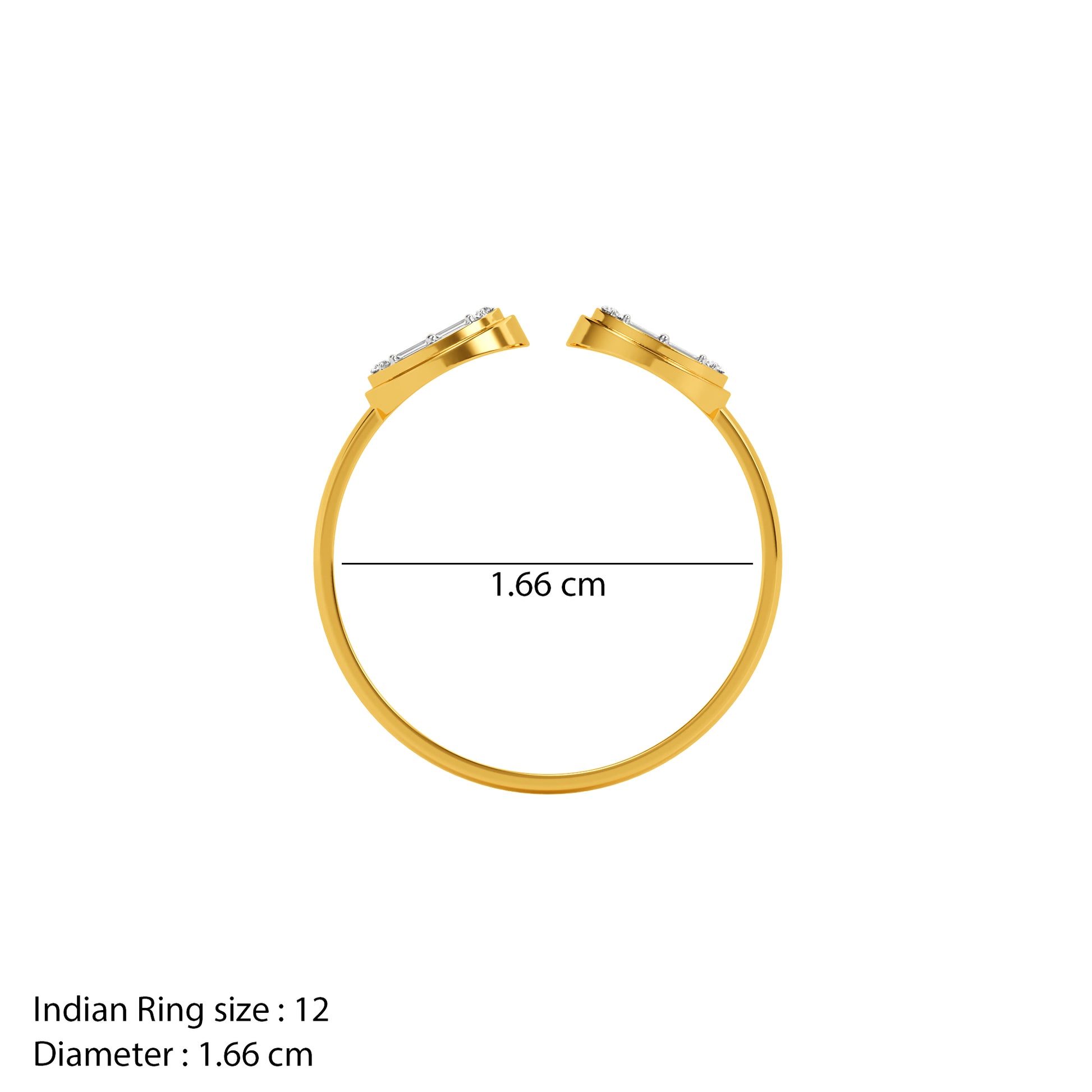 Gold Glossy Oval Lab Grown Diamond Ring (Size 12)