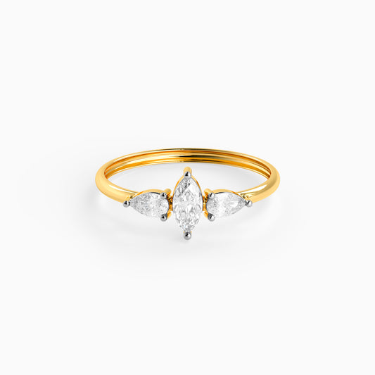 Gold Horizis Bloom Lab Grown Diamond Ring (Size 12)