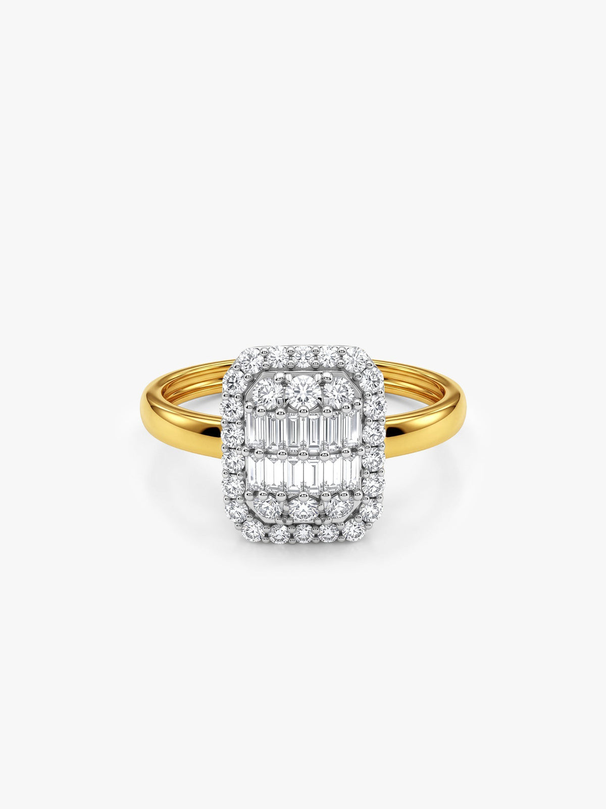 Gold Celeste Grid Lab Grown Diamond Ring (Size 12)