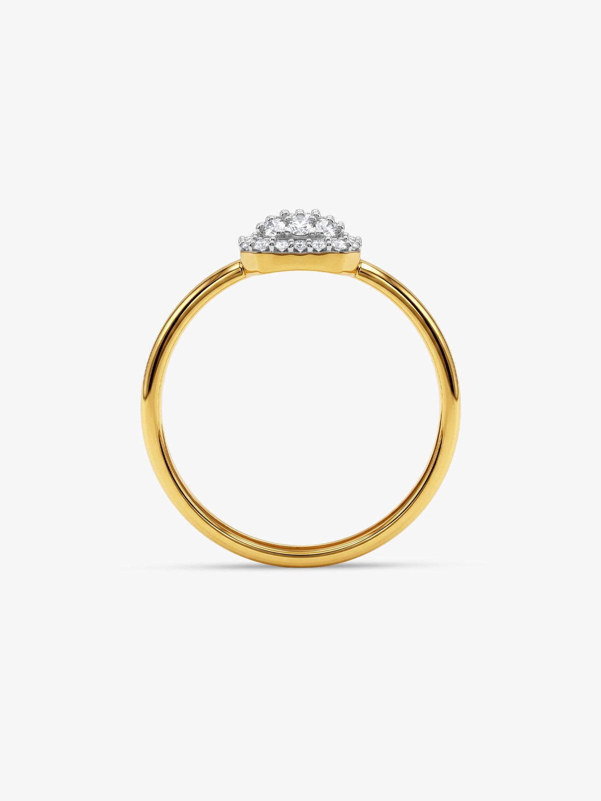 Gold Celeste Grid Lab Grown Diamond Ring (Size 12)
