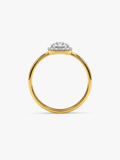 Gold Celeste Grid Lab Grown Diamond Ring (Size 12)