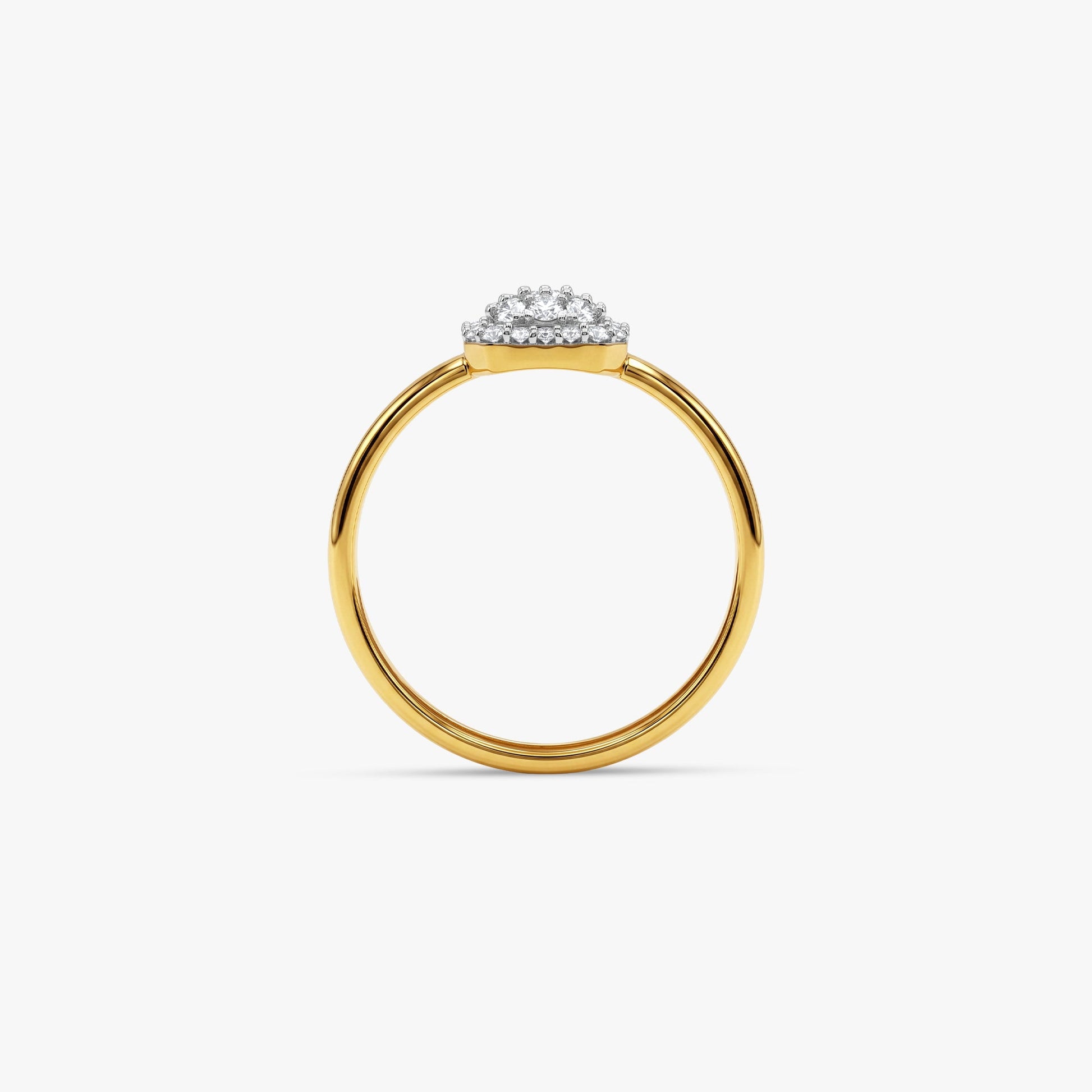 Gold Celeste Grid Lab Grown Diamond Ring (Size 12)