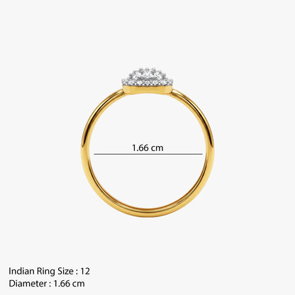Gold Celeste Grid Lab Grown Diamond Ring (Size 12)