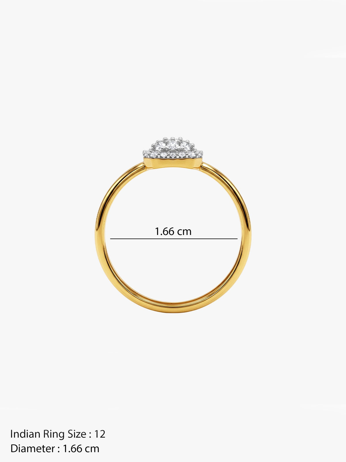 Gold Celeste Grid Lab Grown Diamond Ring (Size 12)