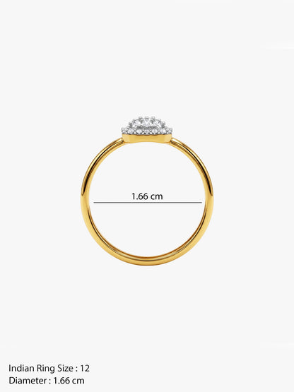 Gold Celeste Grid Lab Grown Diamond Ring (Size 12)
