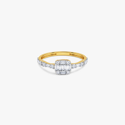 Gold Vertex Glow Lab Grown Diamond Ring (Size 12)