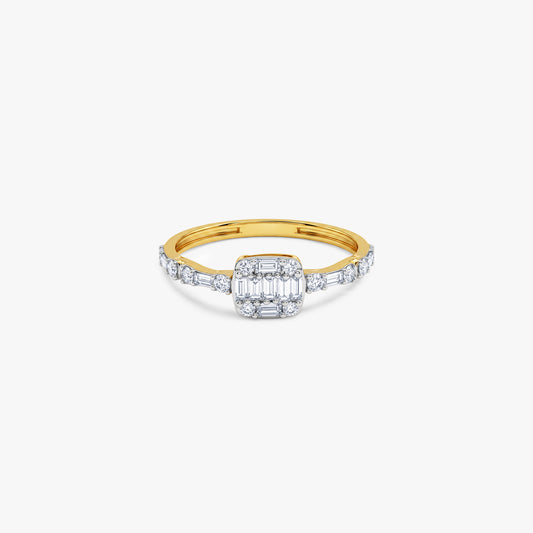 Gold Vertex Glow Lab Grown Diamond Ring (Size 12)
