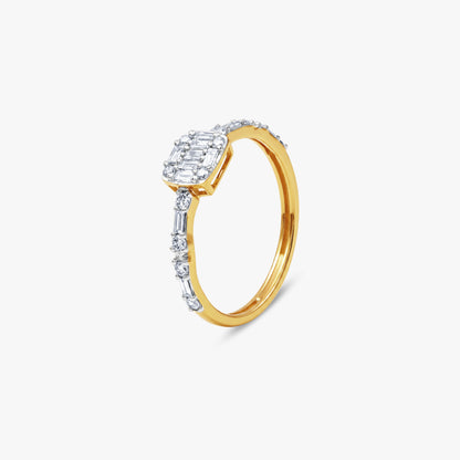 Gold Vertex Glow Lab Grown Diamond Ring (Size 12)
