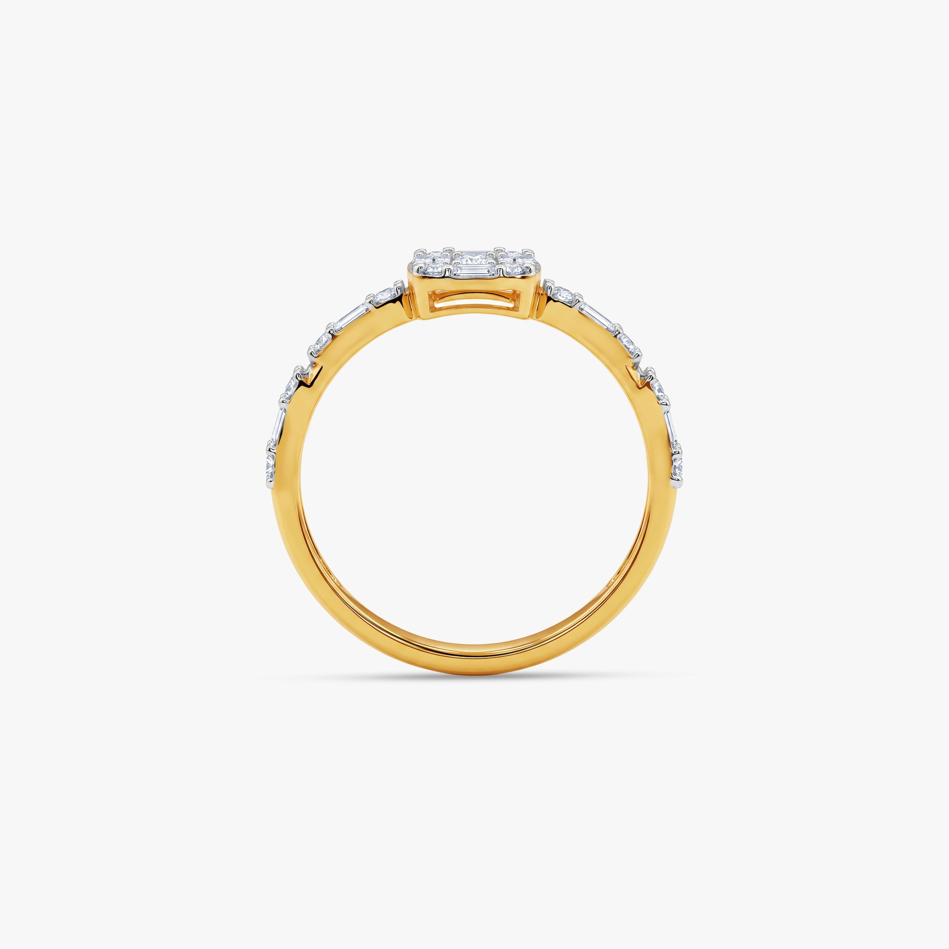 Gold Vertex Glow Lab Grown Diamond Ring (Size 12)