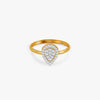 Gold Leafy Drip Lab Grown Diamond Ring (Size 12)