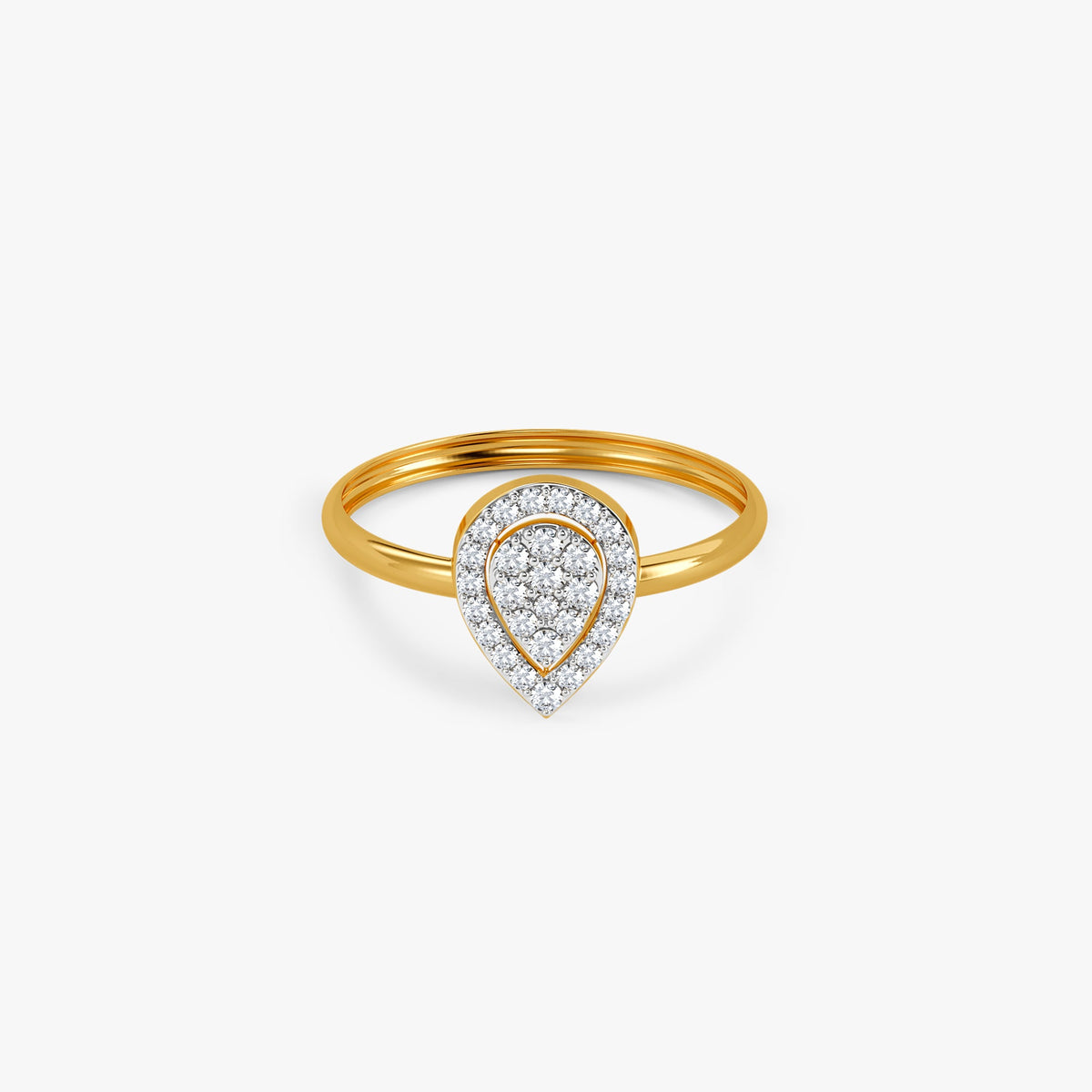 Gold Leafy Drip Lab Grown Diamond Ring (Size 12)