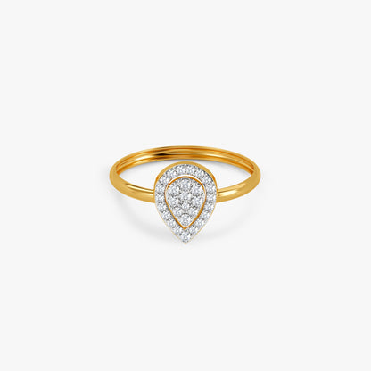 Gold Leafy Drip Lab Grown Diamond Ring (Size 12)