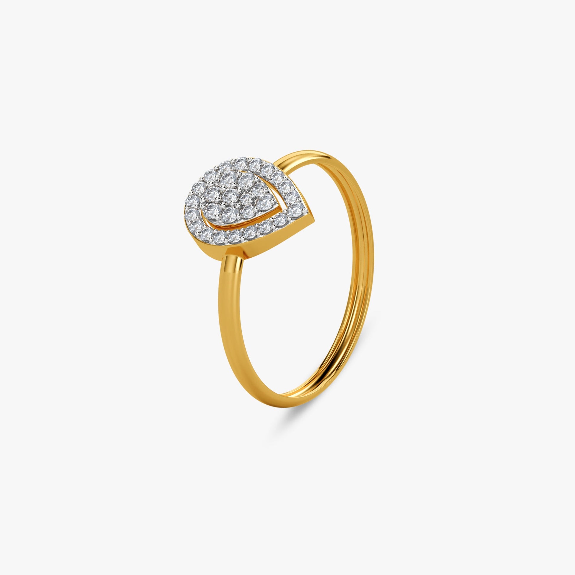 Gold Leafy Drip Lab Grown Diamond Ring (Size 12)