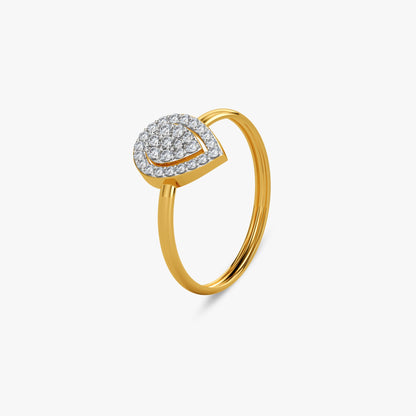 Gold Leafy Drip Lab Grown Diamond Ring (Size 12)