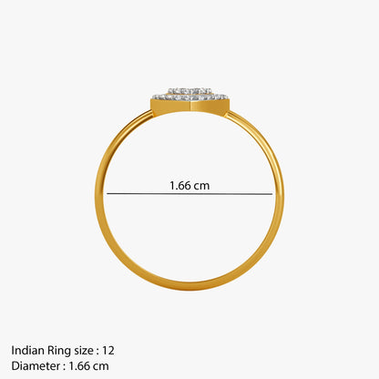 Gold Leafy Drip Lab Grown Diamond Ring (Size 12)