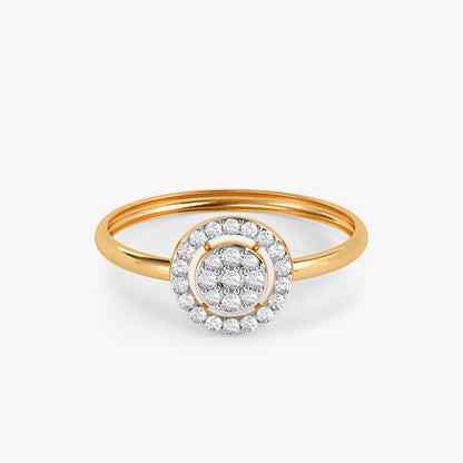 Gold Refined Circle Lab Grown Diamond Ring (Size 12)