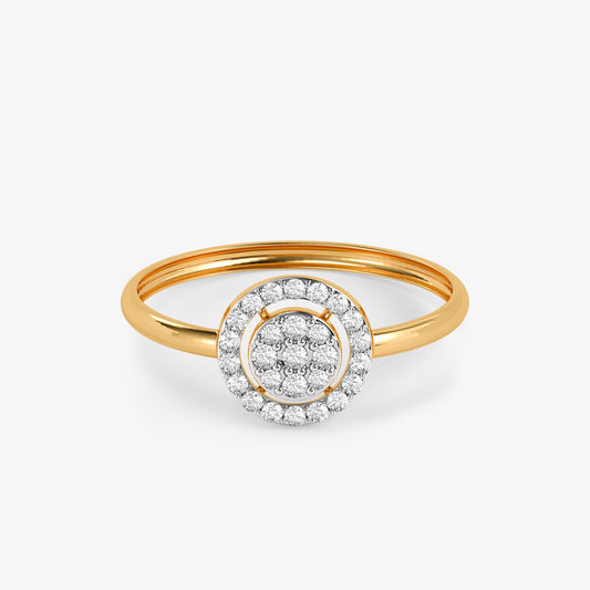 Gold Refined Circle Lab Grown Diamond Ring (Size 12)