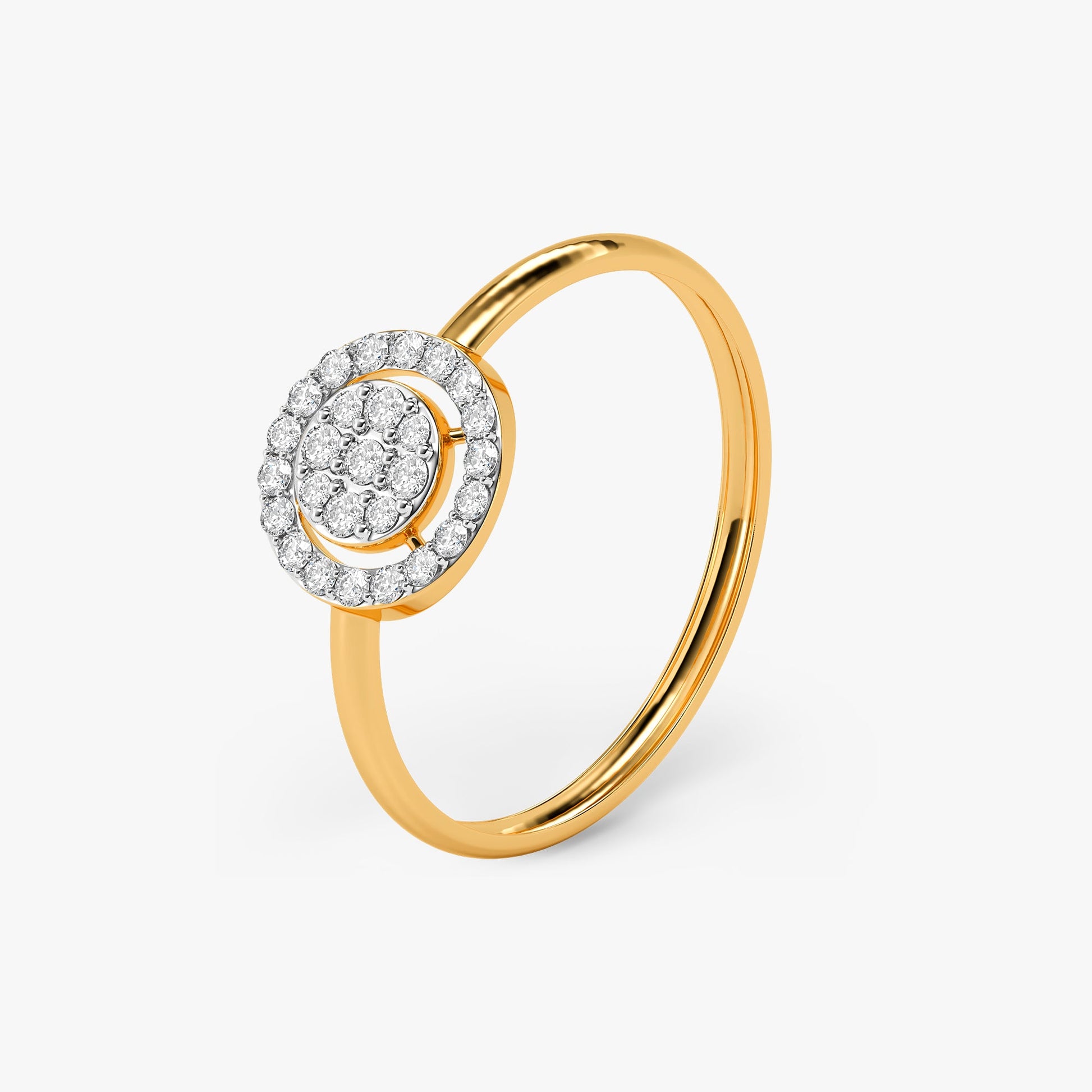 Gold Refined Circle Lab Grown Diamond Ring (Size 12)