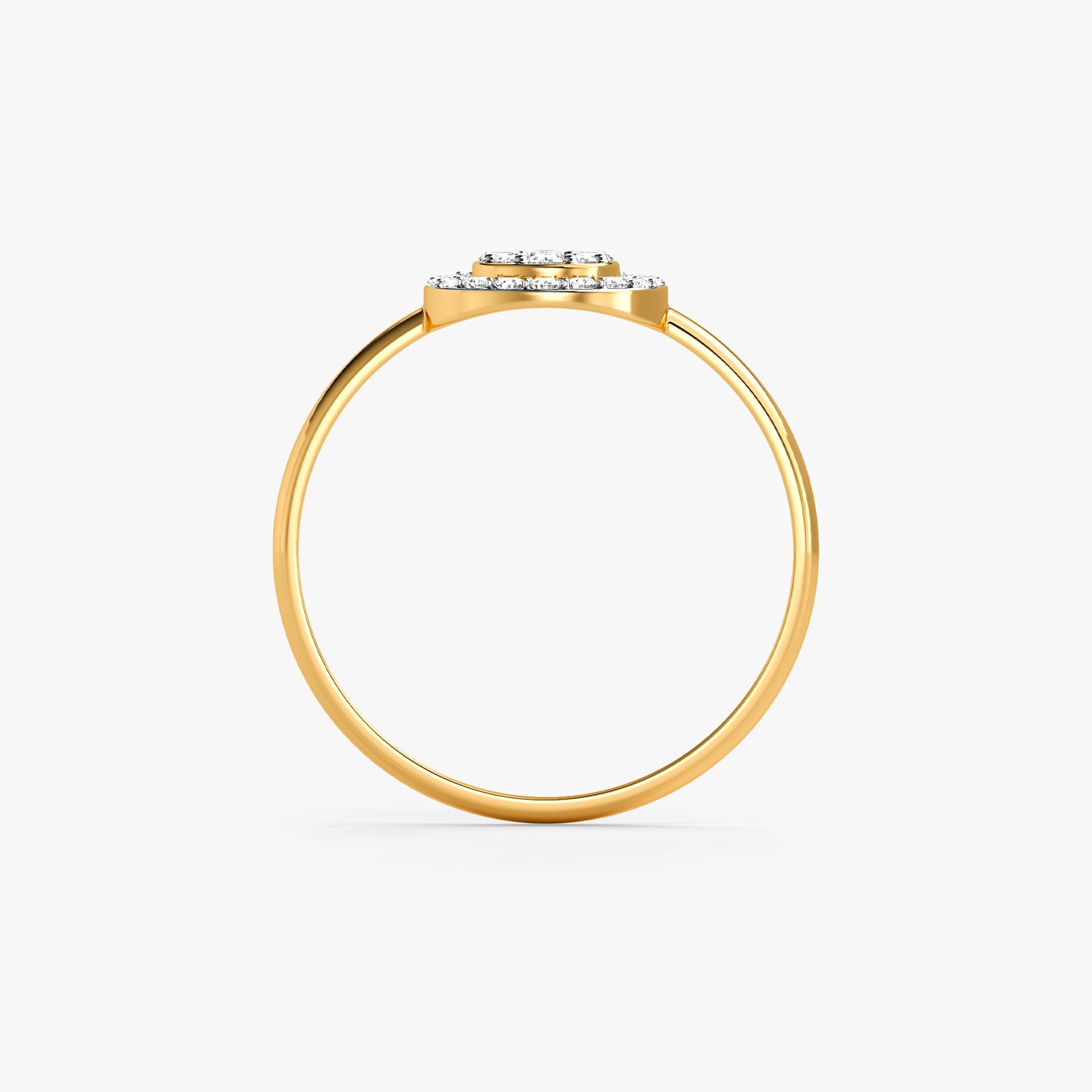 Gold Refined Circle Lab Grown Diamond Ring (Size 12)