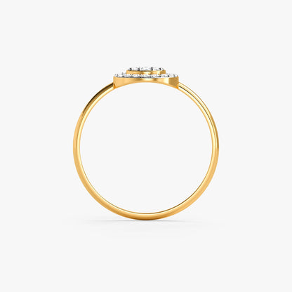 Gold Refined Circle Lab Grown Diamond Ring (Size 12)