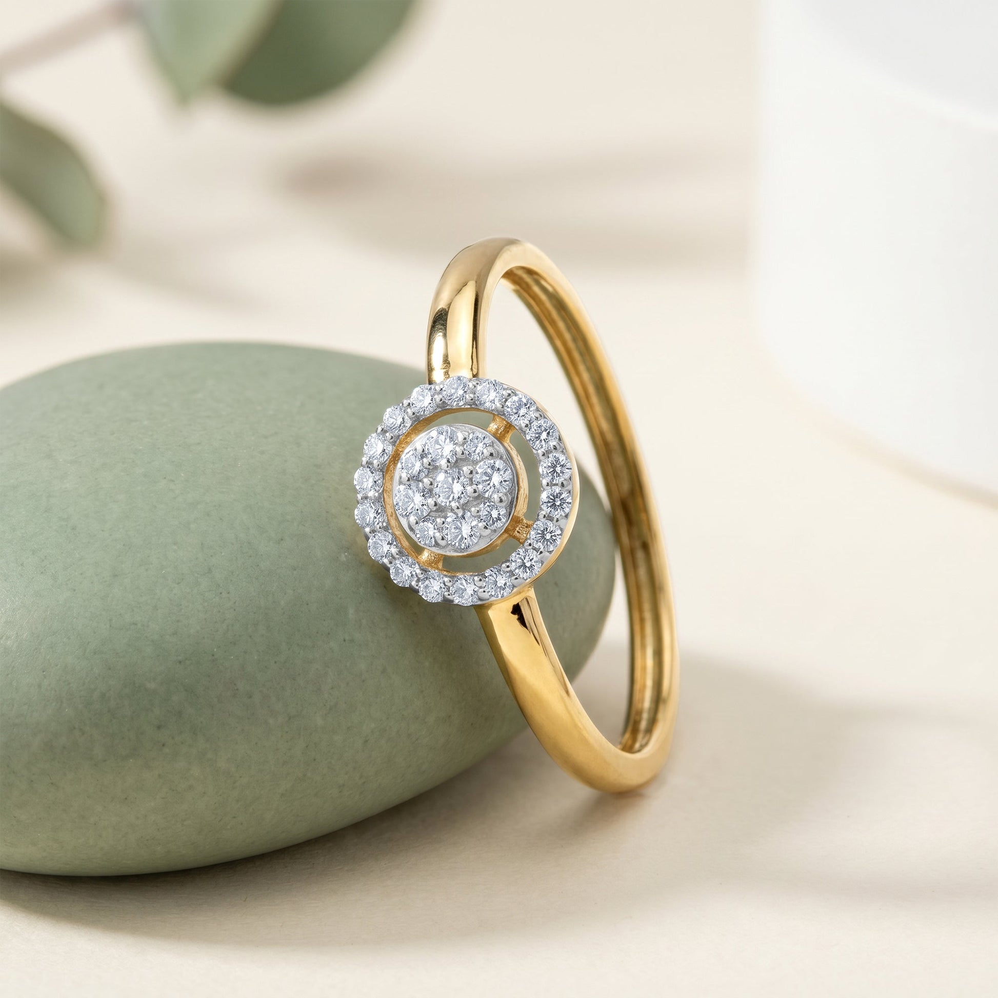 Gold Refined Circle Lab Grown Diamond Ring (Size 12)