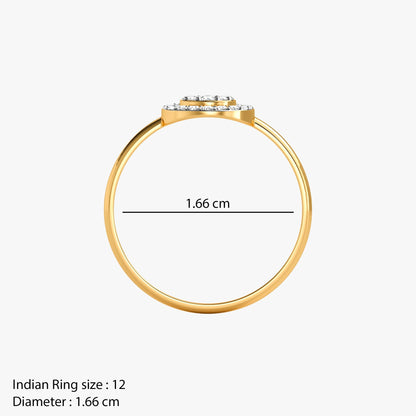 Gold Refined Circle Lab Grown Diamond Ring (Size 12)