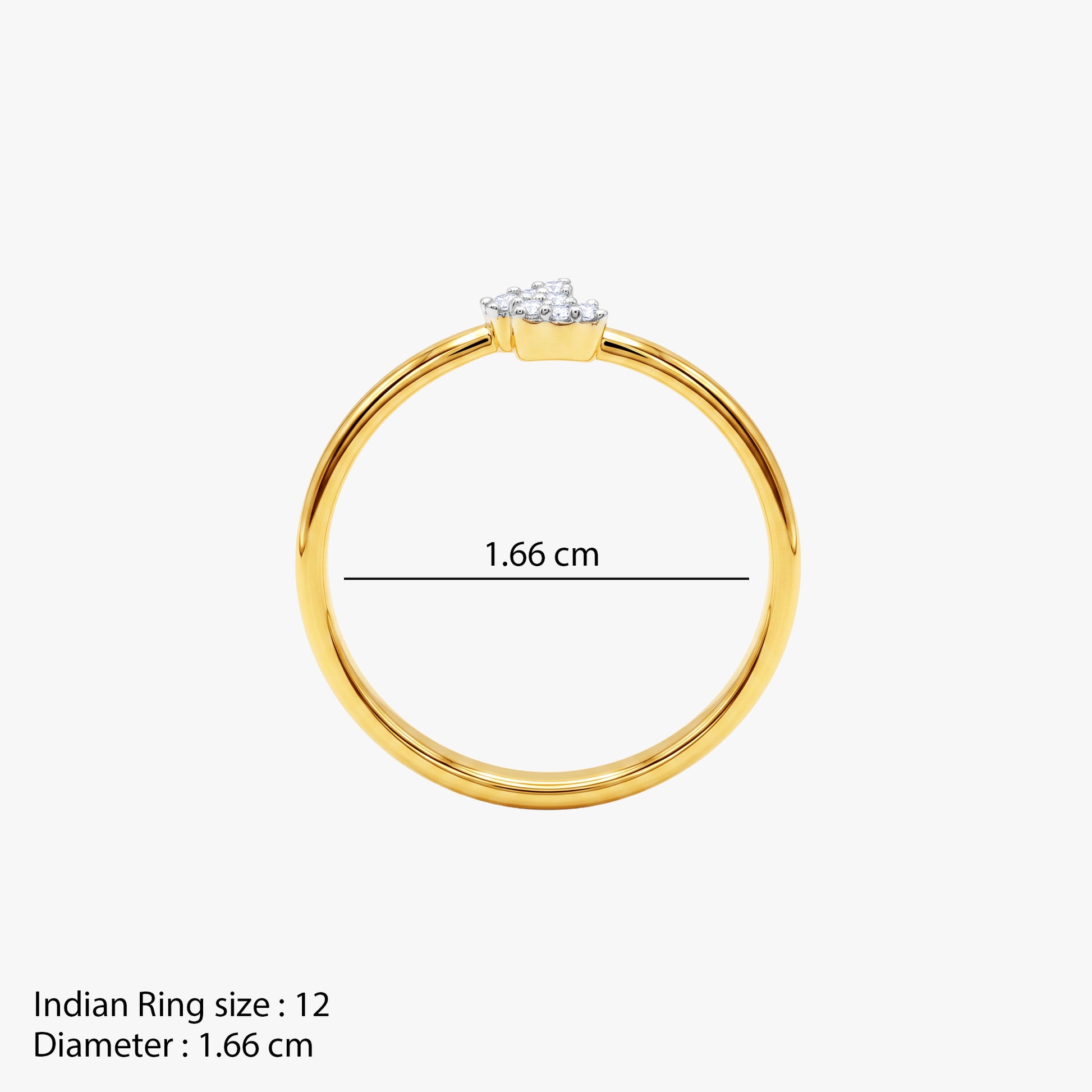 Gold Moonline Glow Lab Grown Diamond Ring (Size 12)