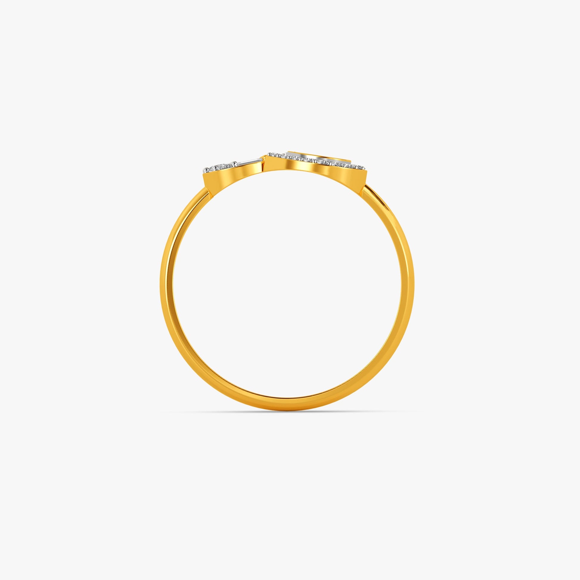 Gold Hugging Buds Lab Grown Diamond Ring (Size 12)
