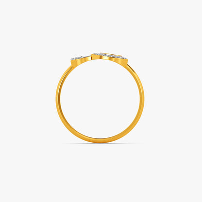 Gold Hugging Buds Lab Grown Diamond Ring (Size 12)