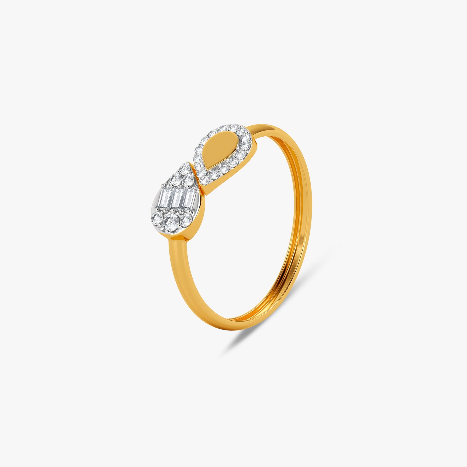 Gold Hugging Buds Lab Grown Diamond Ring (Size 12)