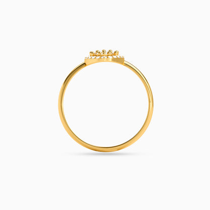 Gold Solarae Frame Lab Grown Diamond Ring (Size 12)