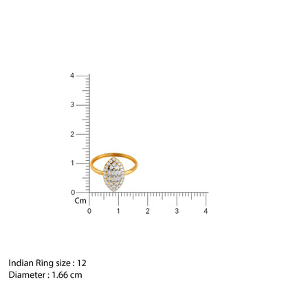 Gold Solarae Frame Lab Grown Diamond Ring (Size 12)