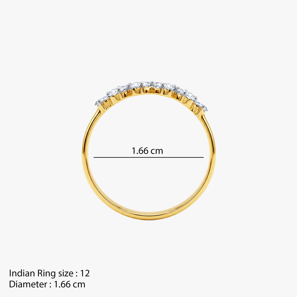 Gold Fleur Joy Lab Grown Diamond Ring (Size 12)