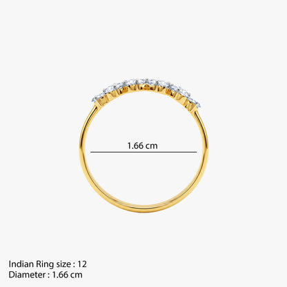 Gold Fleur Joy Lab Grown Diamond Ring (Size 12)