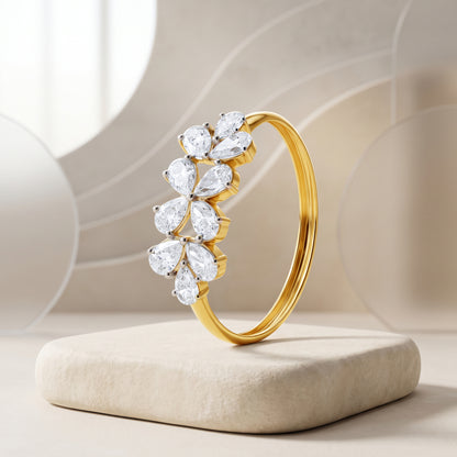 Gold Fleur Joy Lab Grown Diamond Ring (Size 12)