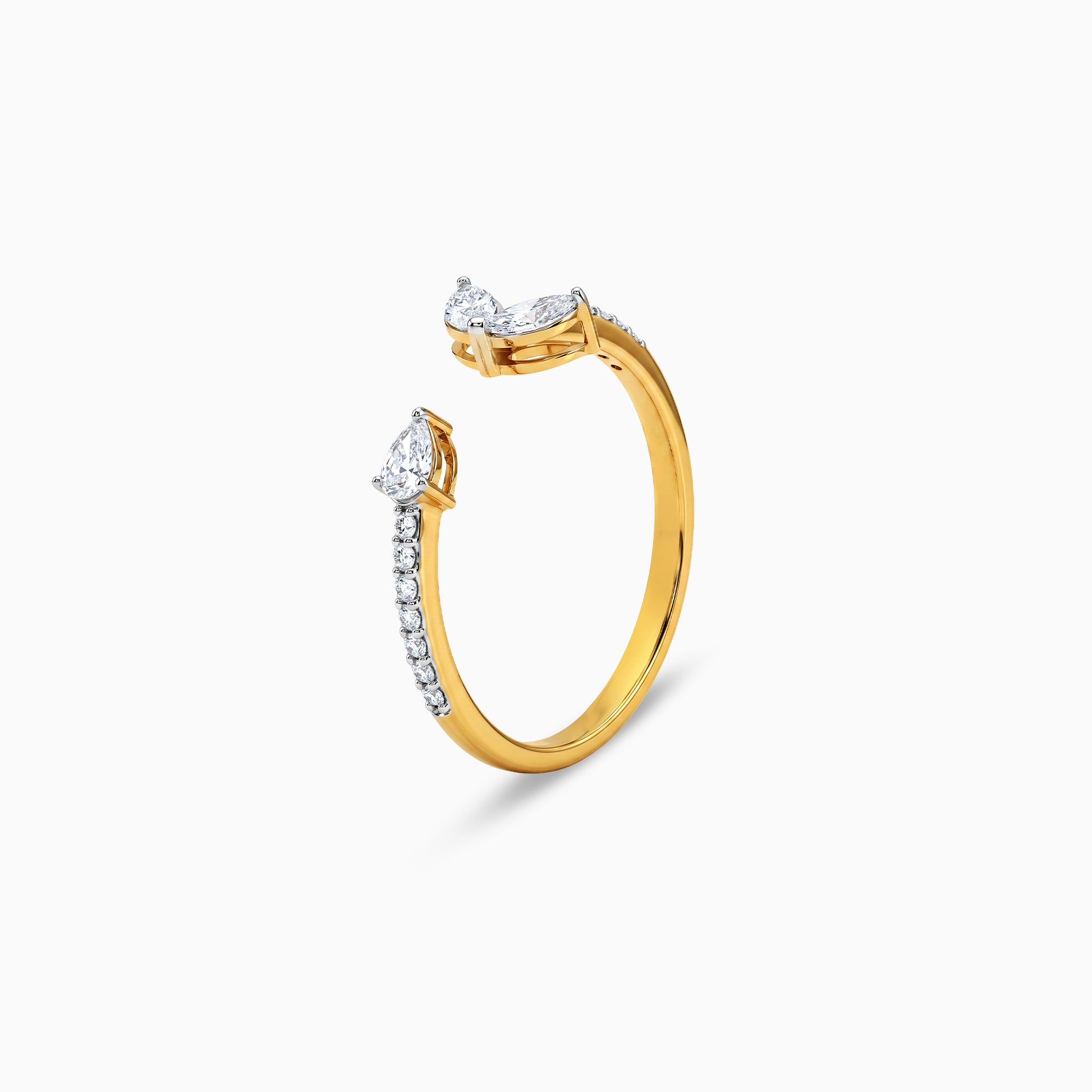 Gold Vine Whisper Lab Grown Diamond Ring (Size 12)