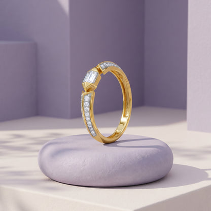 Gold Solarae Drift Lab Grown Diamond Ring