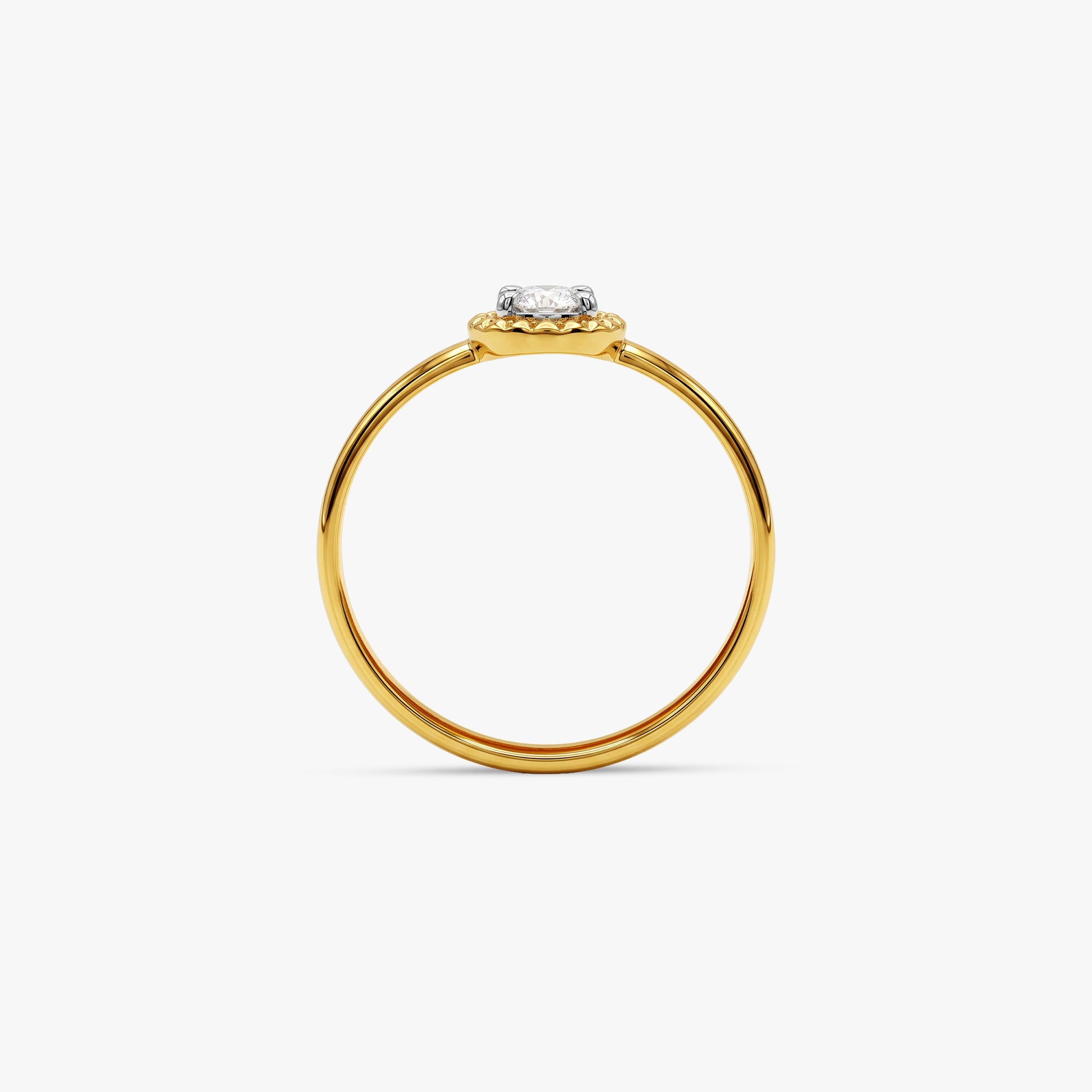 Gold Aurielle Love Solitaire Oval Ring (Size 12)