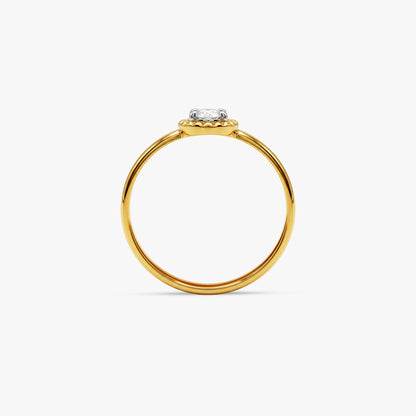Gold Aurielle Love Solitaire Oval Ring (Size 12)