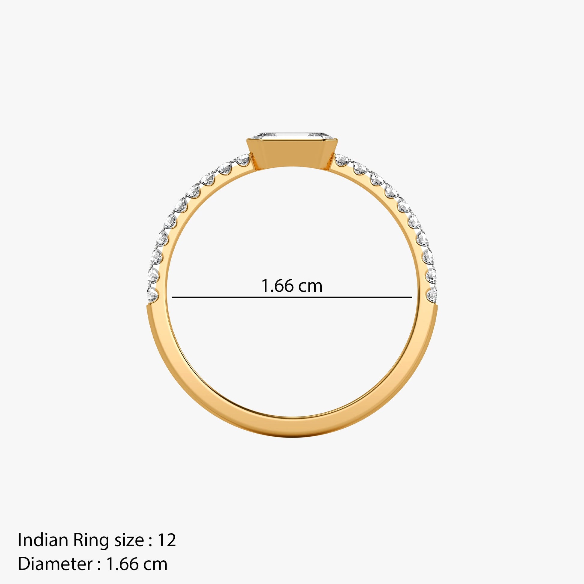 Gold Regal Icon Lab Grown Diamond Ring (Size 12)