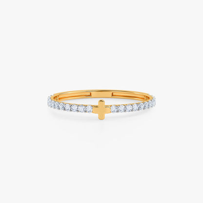 Gold Petal of Luck Lab Grown Diamond Ring (Size 12)