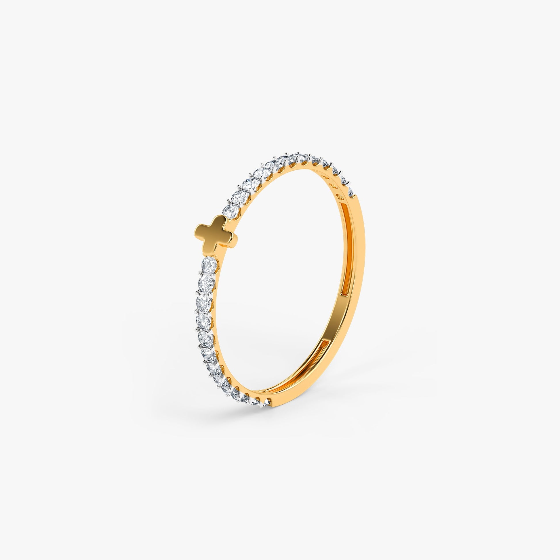 Gold Petal of Luck Lab Grown Diamond Ring (Size 12)