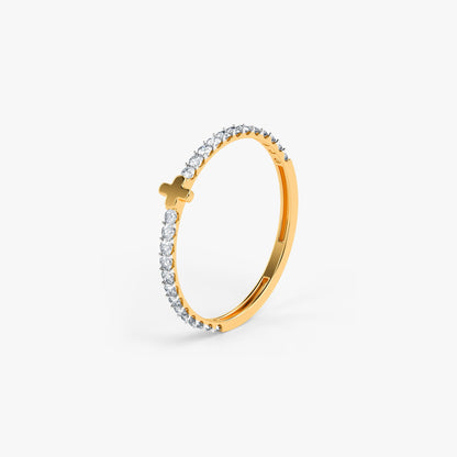 Gold Petal of Luck Lab Grown Diamond Ring (Size 12)