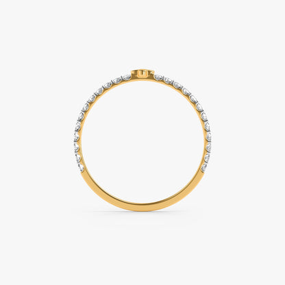 Gold Petal of Luck Lab Grown Diamond Ring (Size 12)