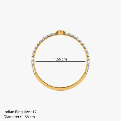 Gold Petal of Luck Lab Grown Diamond Ring (Size 12)