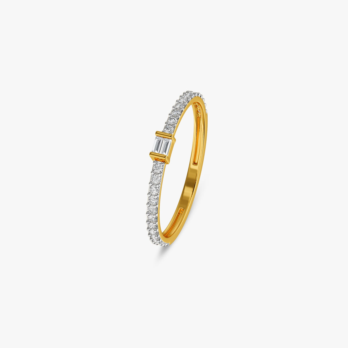 Gold Sovereign Spark Lab Grown Diamond Ring (Size 12)