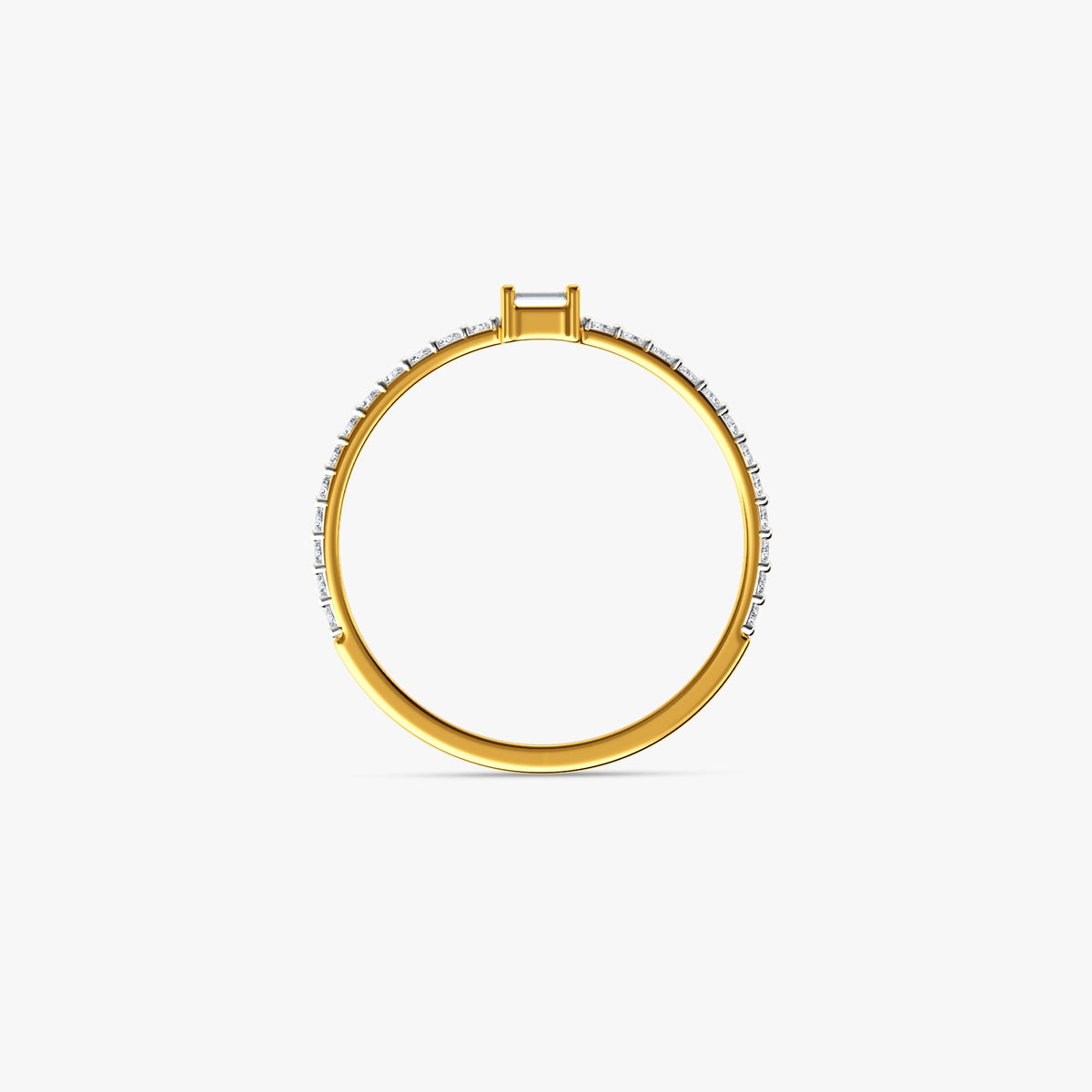 Gold Sovereign Spark Lab Grown Diamond Ring (Size 12)