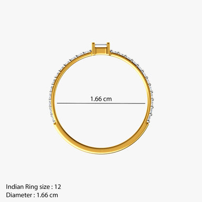 Gold Sovereign Spark Lab Grown Diamond Ring (Size 12)
