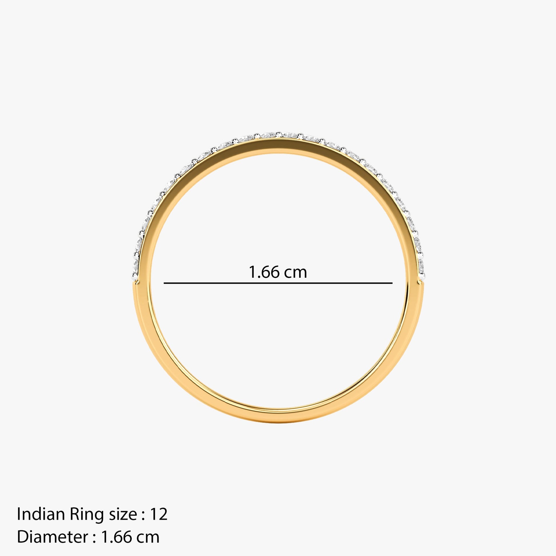 Gold Pristine Band Lab Grown Diamond Ring (Size 12)
